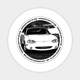 Mazda Miata MX-5 NB Black 'N White 4 Magnet